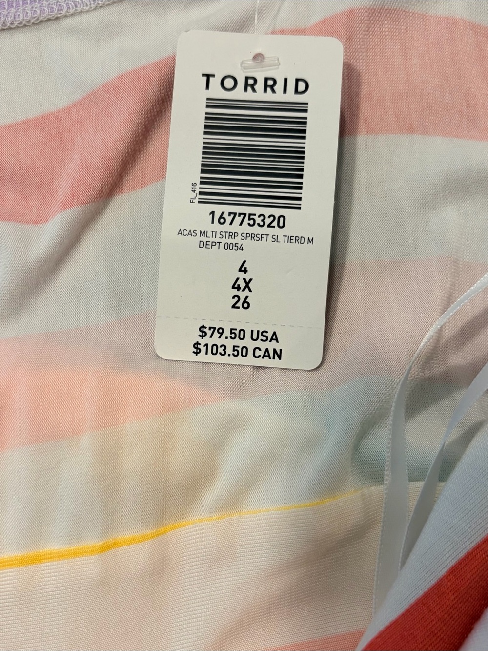 Torrid Colorful Striped Maxi Dress NWT - Multicolor - Picture 6 of 6